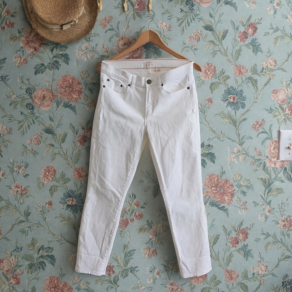 J.Crew Stretch White Jeans Women’s Size 28 | Style C2374 | Classic Slim Fit